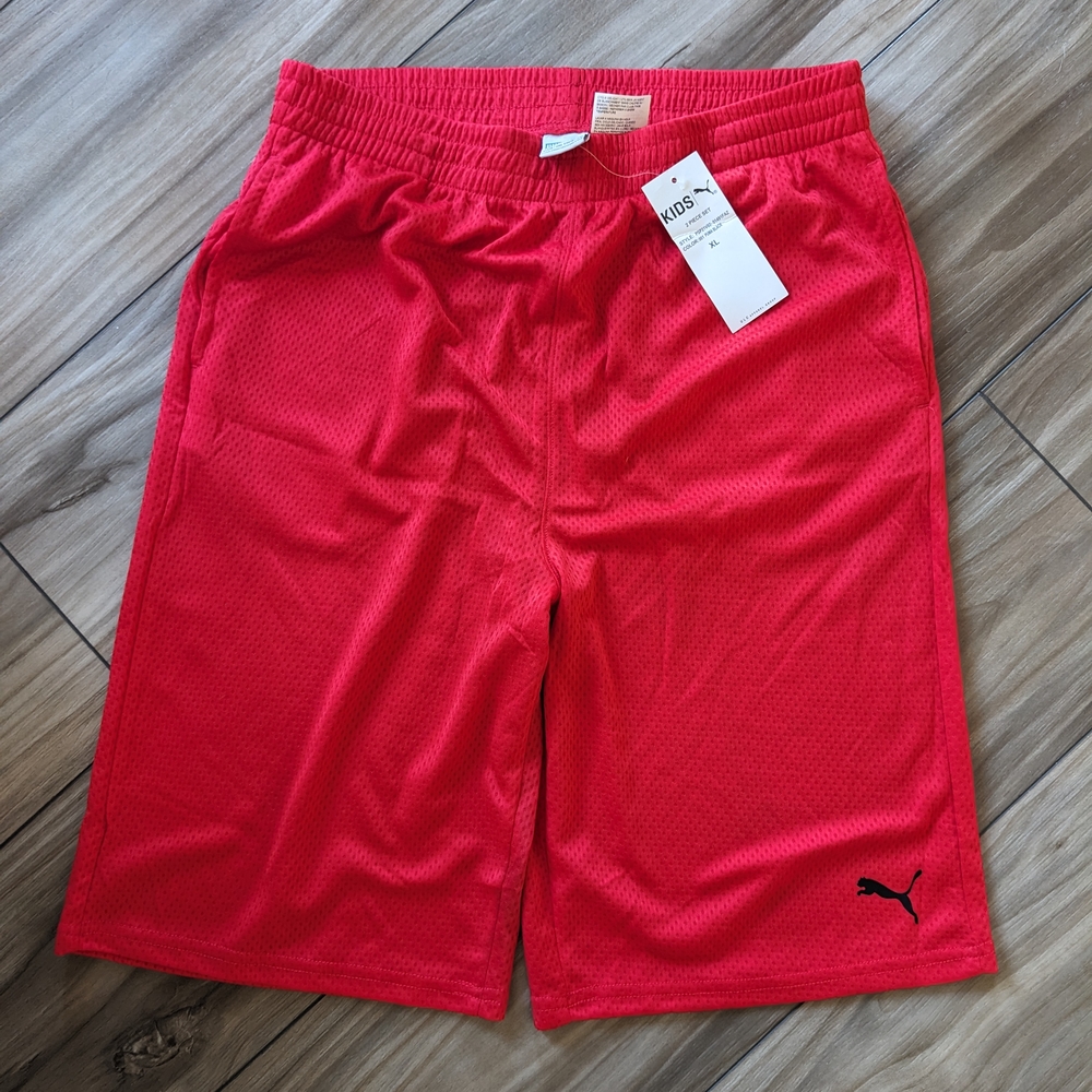 Puma Men's Red Athletic Shorts